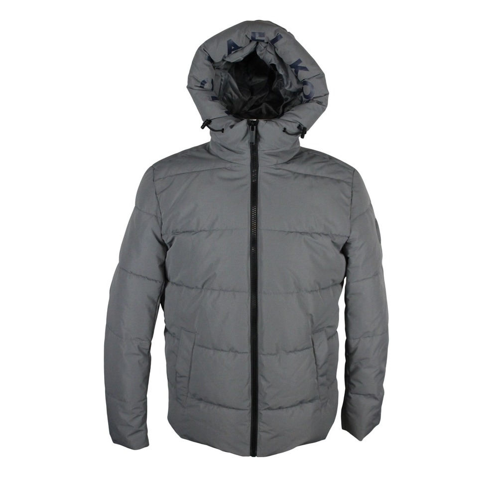 Michael Kors Puffer Jacket Mens M Gray Travel Engineered Hooded MMK65592